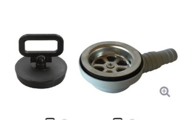 Haakse afvoer 90° met stop