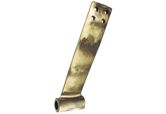 Bronzen uithouder met neopreen lagerbus, voor schroefas Ø25mm