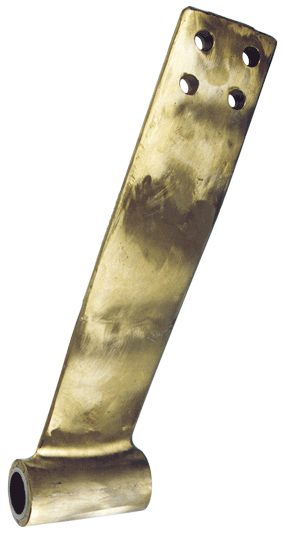 Bronzen uithouder met neopreen lagerbus, voor schroefas Ø25mm