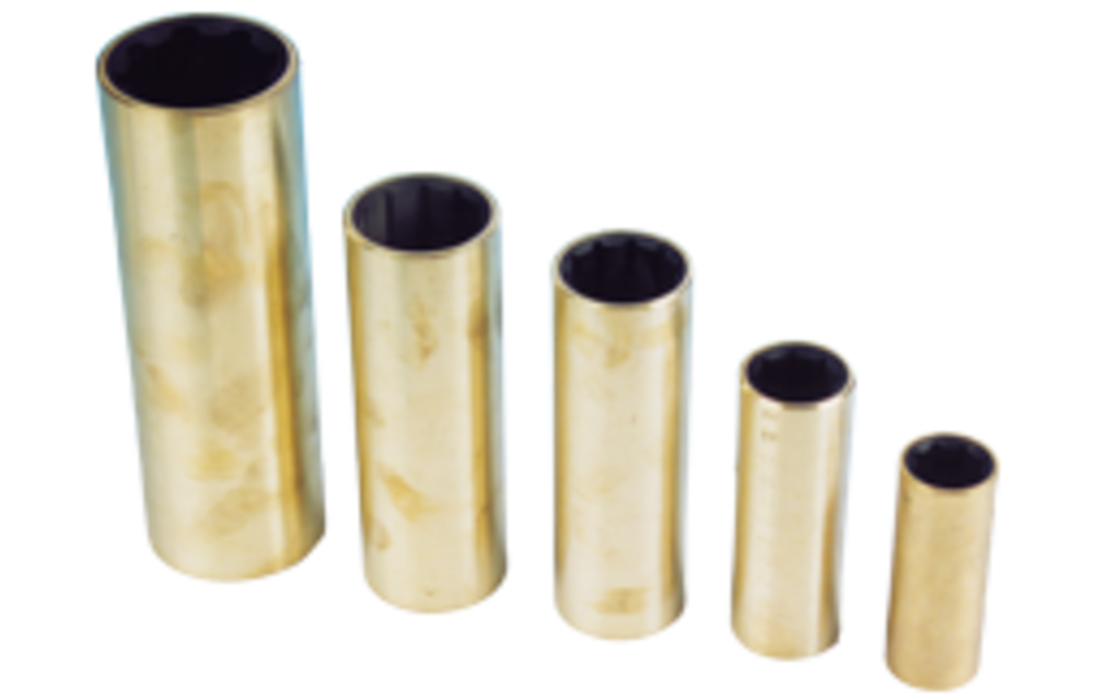 Allpa Neopreen schroefas-lagerbus met messing mantel