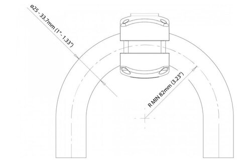 ROKK Midi vaste basis voor buismontage