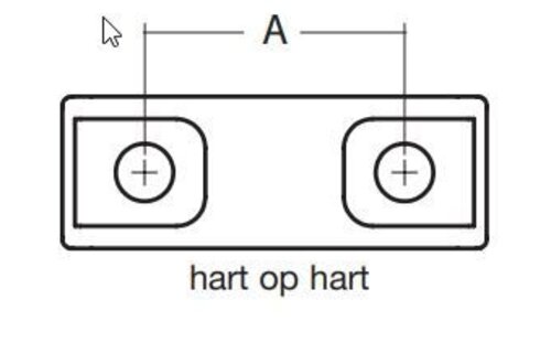 Geleide oog alu 22mm lijn breed