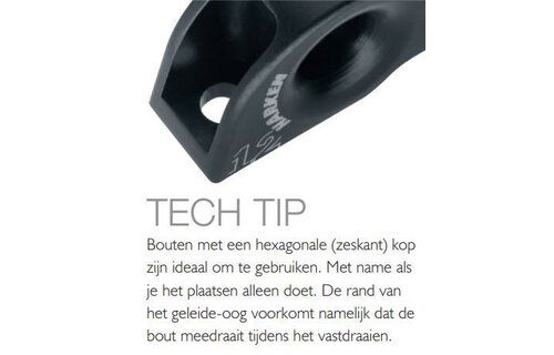 Geleide oog alu 22mm lijn breed