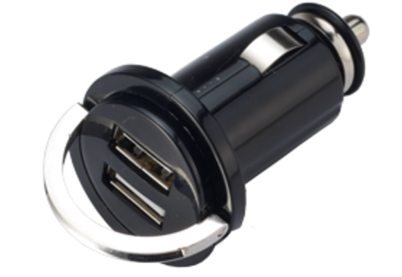 allpa USB-plug voor 12V-stopcontact, 12-24V/2,1A (2x USB poort)