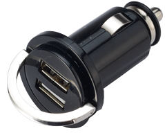 allpa USB-plug voor 12V-stopcontact, 12-24V/2,1A (2x USB poort)