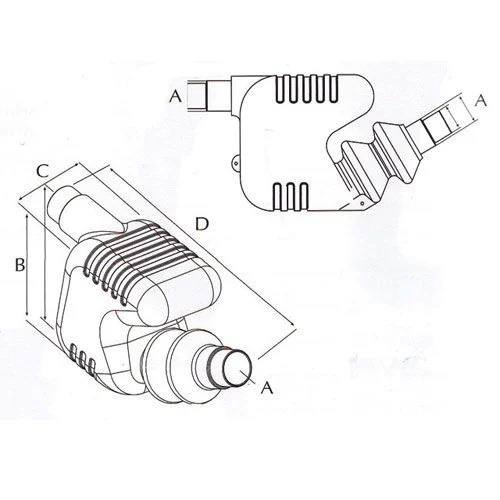 Kunststof waterlock/uitlaatdemper 20 ltr. tot 115pk