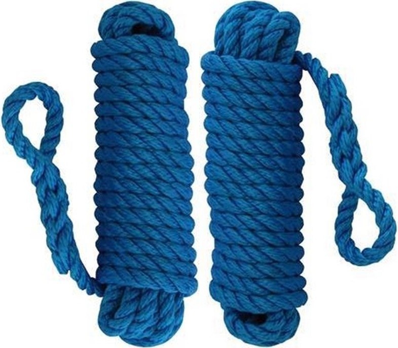 2 stuks fenderlijn | Blauw | 2,5 m