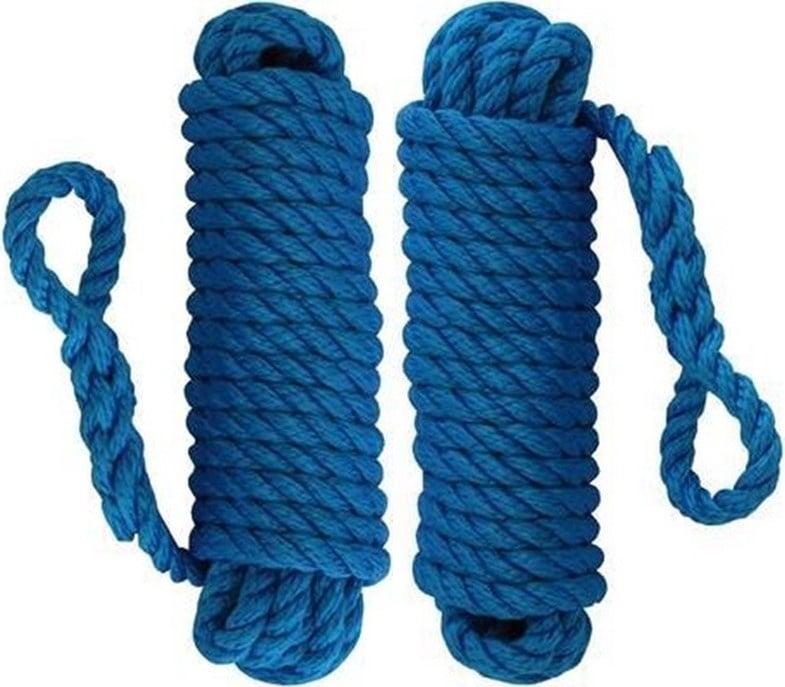 2 stuks fenderlijn | Blauw | 2,5 m