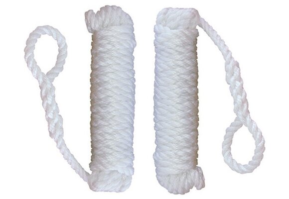 2 stuks fenderlijn | Wit | 2,5 m