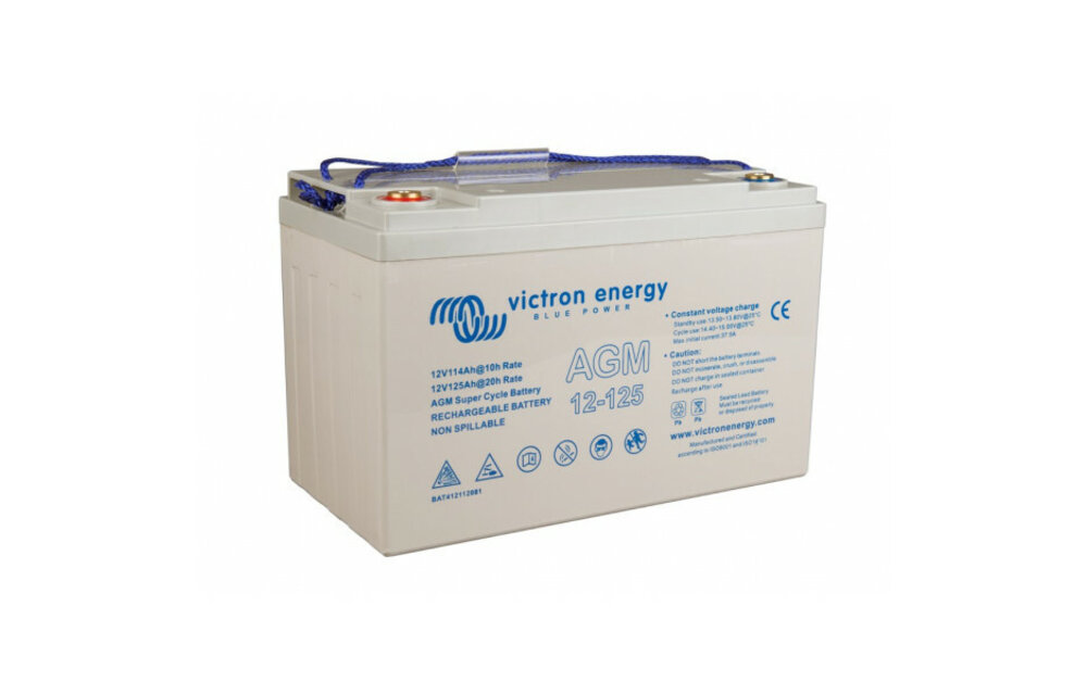 AGM Super Cycle accu met schroefdraad 12V/125Ah (M8)