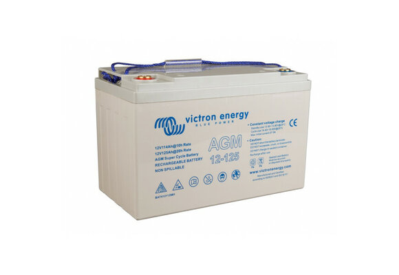 AGM Super Cycle accu met schroefdraad 12V/125Ah (M8)