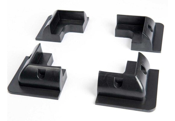 Hoekblokken zwart t.b.v. zonnepaneel (set van 4)