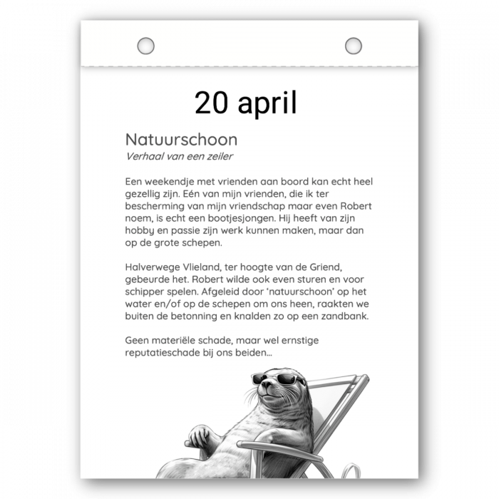 Zeilen scheurkalender