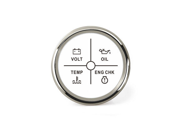 Hollex | Alarminstrument 4 in 1 | Wit/RVS 9-32V