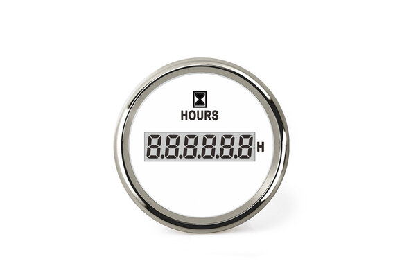 Hollex | Digitale bedrijfsurenteller | Wit/RVS 9-32V