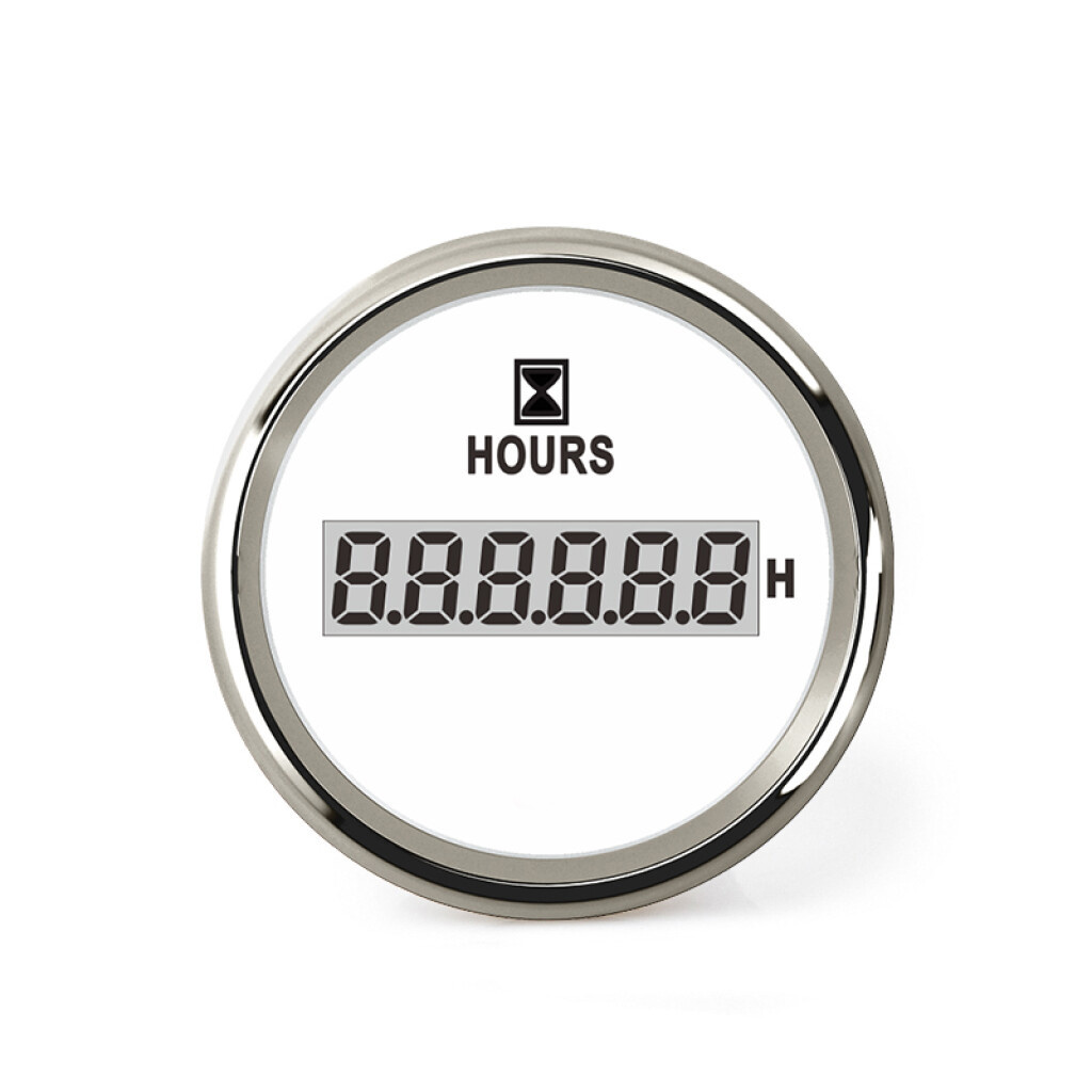 Hollex | Digitale bedrijfsurenteller | Wit/RVS 9-32V
