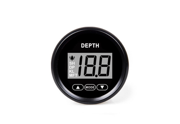 Hollex | Dieptemeter | Zwart 9-32V + Spiegeltransd.