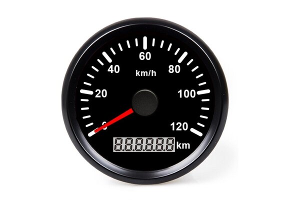 Hollex | GPS Snelheidsmeter | Zwart 0-Voltage: 120km/h 9-32V