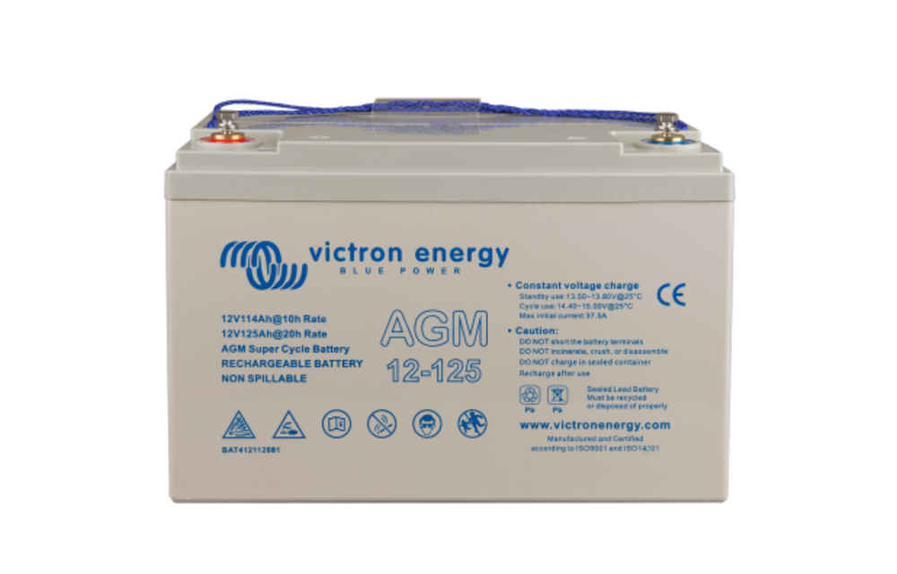 AGM Super Cycle accu met schroefdraad 12V/125Ah (M8)