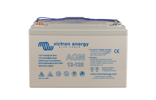 AGM Super Cycle accu met schroefdraad 12V/125Ah (M8)