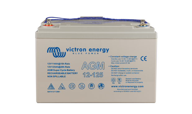 AGM Super Cycle accu met schroefdraad 12V/125Ah (M8)