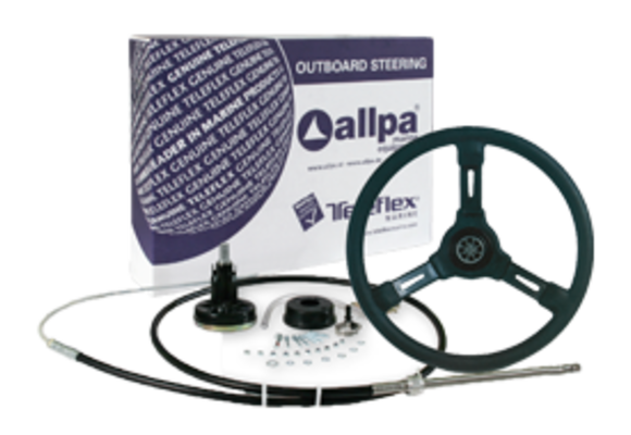 SeaStar Light Duty systeem met kabel 20' (6.10m) + stuur Riviera zwart