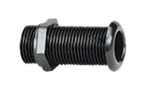 allpa Kunststof doorvoer (loospijp), Ø22mm, L=62mm, zwart