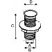 allpa Kunststof doorvoer (loospijp), Ø22mm, L=62mm, zwart