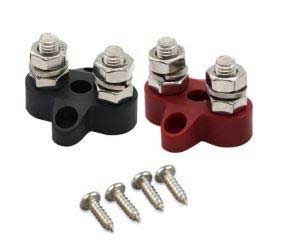 Dual Terminal Stud M8-linked (1 red/ 1 black)