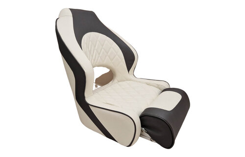 Bootstoel Diamond Moon wit/antraciet