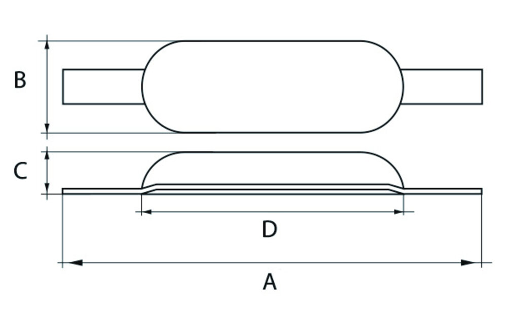 Aluminium anodes met strip