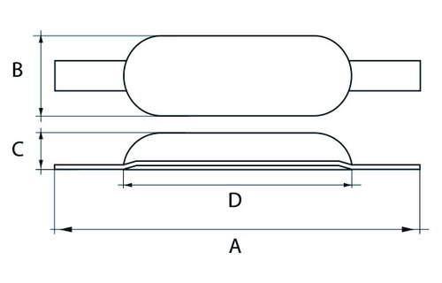 Aluminium anodes met strip