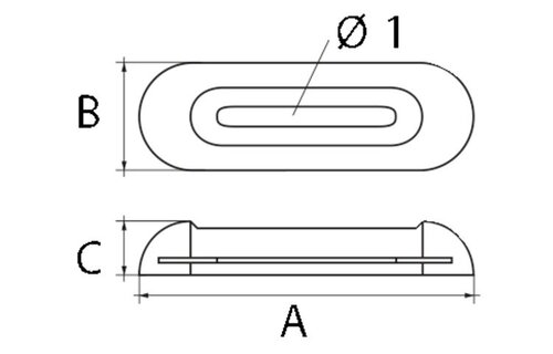Anodes schroefbaar aluminium
