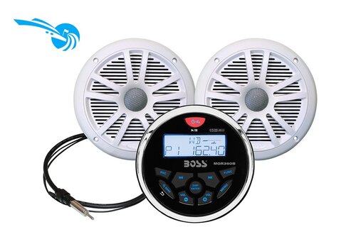 Boss MCKGB350 radio SET | Witte speakers
