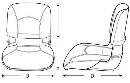 Hollex Stoelkuip Navy Star navy/witte bies