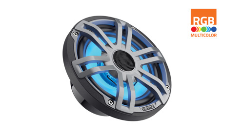 Hertz - HEX 6.5 S-LD-G - 6.5" Marine Sport coax speakers | Grijs (RGB led), set van 2