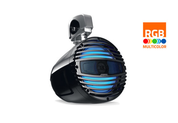 Hertz - HTX 8 M-CL-TC - 8" Marine Tower coax speaker | Zwart (RGB led), buismontage, enkel