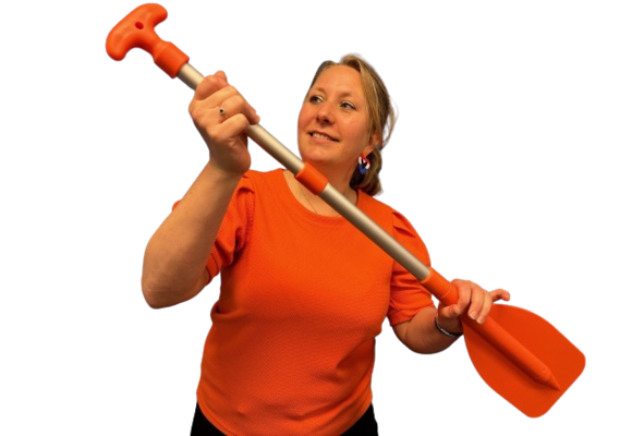 FES Telescopische peddel met oranje blad 550-1065mm