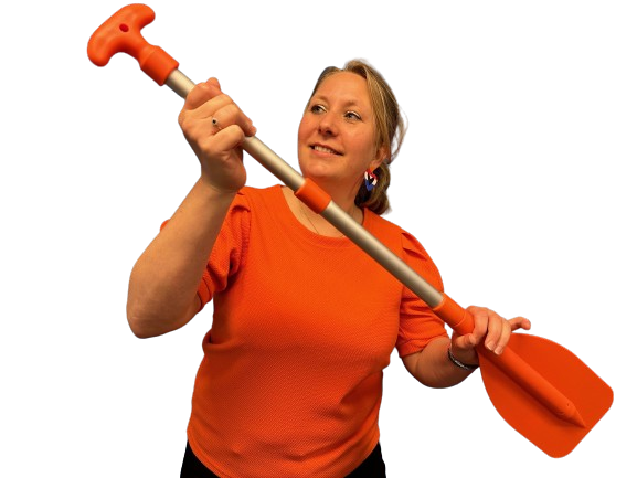 FES Telescopische peddel met oranje blad 550-1065mm