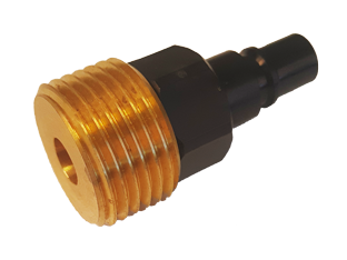 Messing connector en plastic adapter voor art. 037190