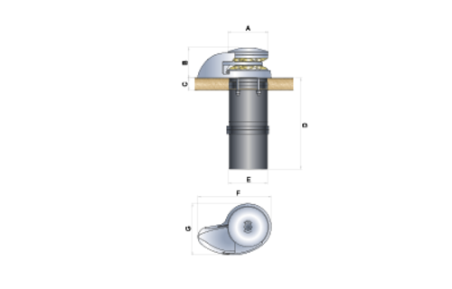 Ankerlier Verticaal model Zadar (zonder verhaalkop)