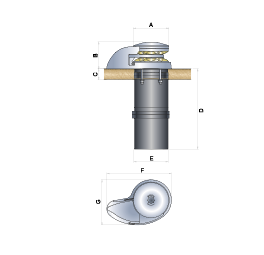 Ankerlier Verticaal model Zadar (zonder verhaalkop)