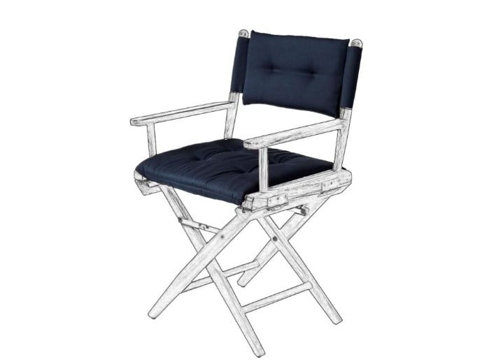 Deluxe kussens voor regisseursstoel I Donkerblauw