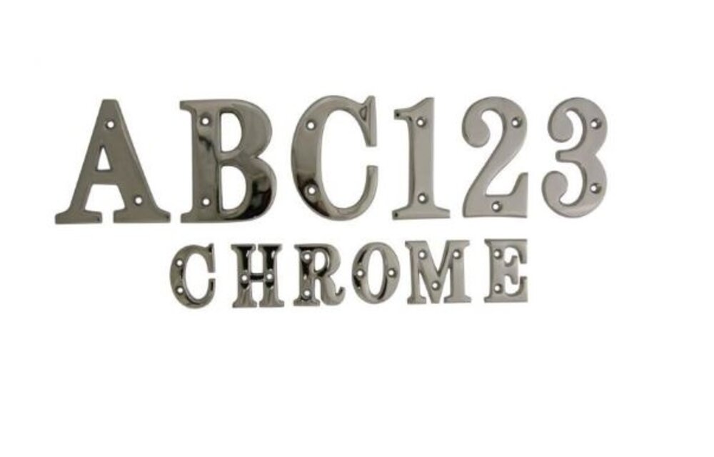 Chromen letters en cijfers | 4 cm