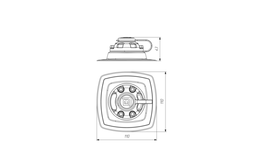 Borika - Montage voet met 3M bevestigingssticker