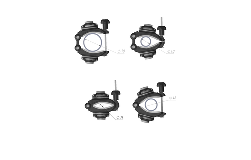 Borika - Montage voet dubbel klemmontage