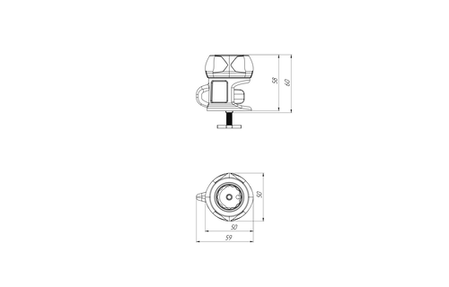 Borika - T-bolt bevestigingsadapter ondermontage klein