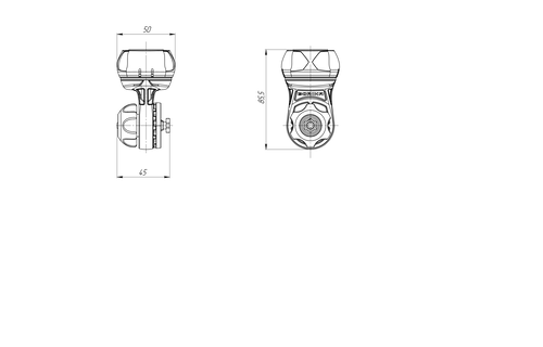 Borika - T-bolt bevestigingsadapter zijmontage klein