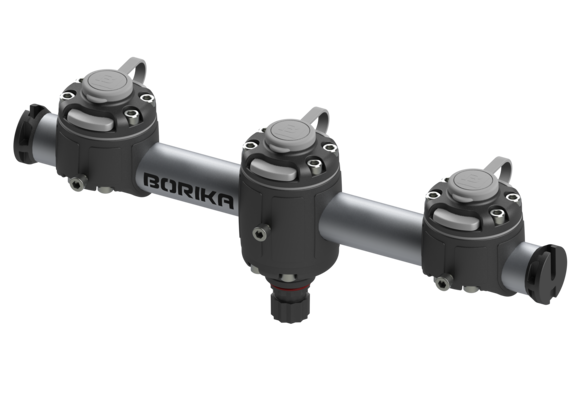 Borika - Ronde rail met 3 montage voeten 350mm