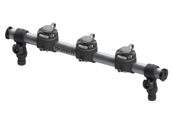 Borika - Ronde rail met 3 montage voeten 500mm